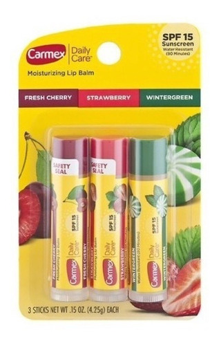Imagen 1 de 2 de Carmex Spf15 Moisturizing Flavored Lip Balm X 3 Barra