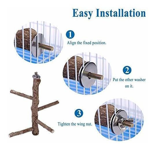 Soporte Ave Soporte De Percha Para Pájaros De Madera Natura