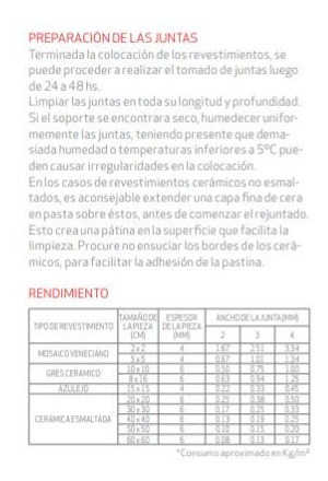 Klaukol Pastina Fluida X 1 Kg Clasica Junta 1 A 4 Mm