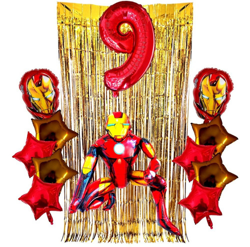 Combo Kit Globos Iron Man 3d 2