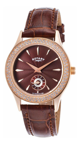 Reloj Mujer Rotary Ls02907-16 Cuarzo Pulso Marron En Cuero