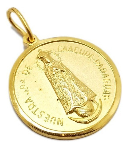 Virgen De Caacupé - Plaqué Oro 21k - 22mm 