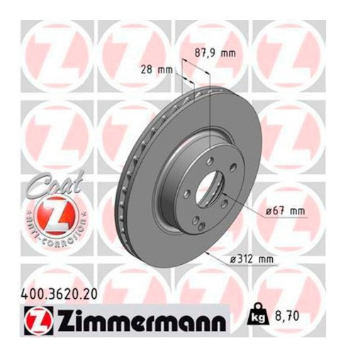 Par Disco De Freio Diant. Mercedes E 350 2005-2009 W211