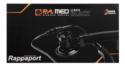 Kit Esfigmomanômetro Estetoscopio Rappaport Black Ed P.a Med
