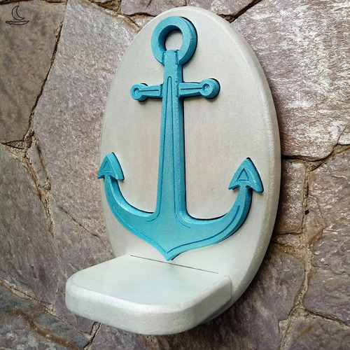 Imagem 4 de 8 de Marinheiro Mini Oratório - Umbanda - Branco E Azul