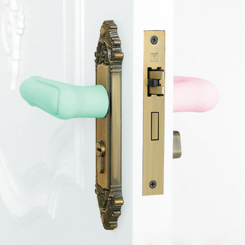 Manija De Puerta De Silicona Cubierta Protectora 2pcs Manija