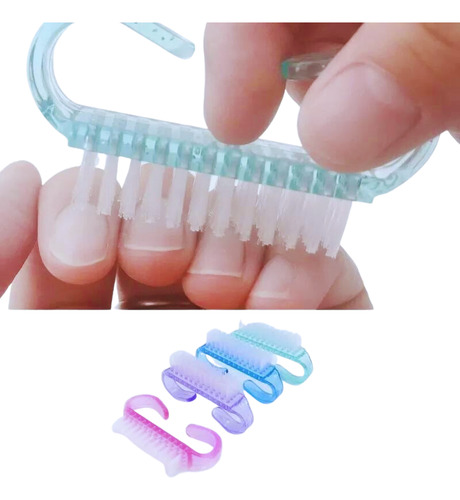 Kit 2 Escovinhas Limpeza Higiene Unhas Escova Manicure Macia