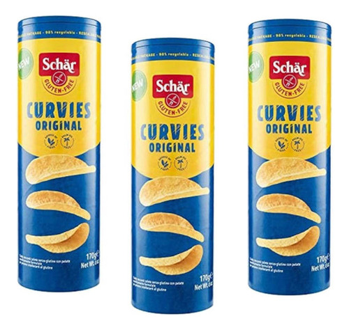 Pack 3 Papas Fritas Schar Sin Gluten Curvies , Maravillosas!