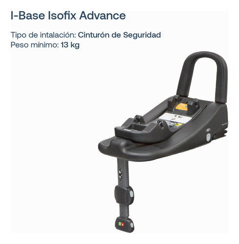Base Para Silla De Auto I-base Isofix Advance Color Negro