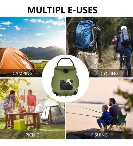Bolsa De Baño Solar Portátil Plegable Para Exteriores De 20