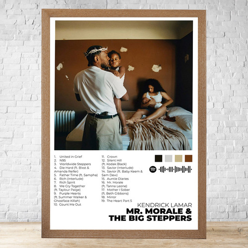 Cuadro Mr Morale The Big Steppers 30x40 Cm C324 Marrón Claro Clasico