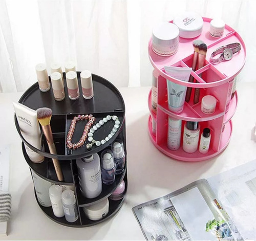 Imagem 3 de 8 de Organizador Maquiagem Giratório Manual 360 Graus #organize