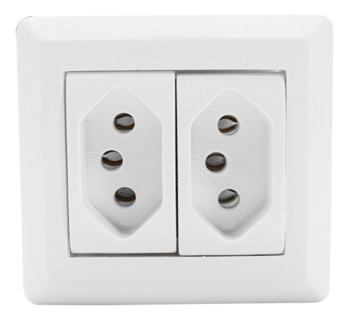 Caixa De Mesa 2 Tomada 20a Para Marcenaria - Branco