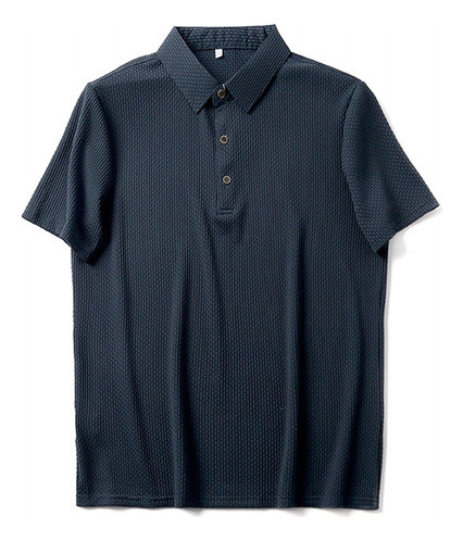 Camisa De Manga Corta De Malla De Seda Helada Para Hombre