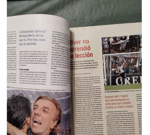 Revista El Gráfico Racing Vs River 2001 Ya Está