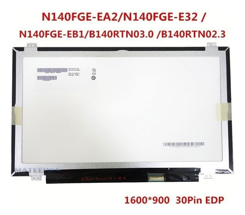 Pantalla Notebook Hp 14-bs007la 14bs009la 14bs Slim 30 Pines Genérica