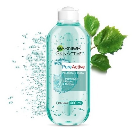 Imagen 2 de 7 de Agua Micelar Garnier Pure Active 400 Ml