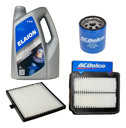 Kit Filtros Completo + Aceite 10w40 Ypf F30 Aveo G3 2011/