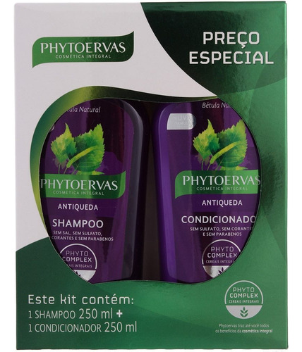  Kit Shampoo+Condicionador Antiqueda Phytoervas 250ml