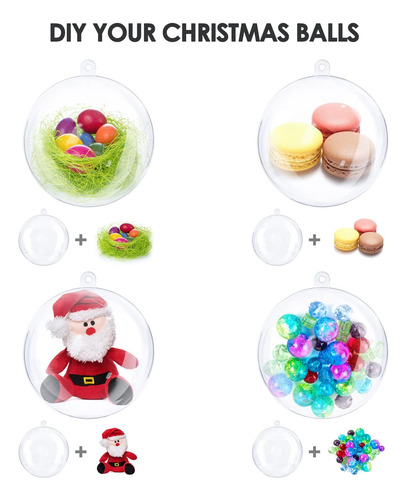 20 Bolas De Ornamento De Pacote Diy