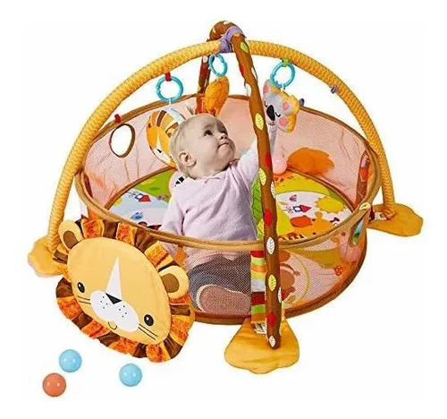  LATINKIS - Colchoneta de juego para bebé, 3 en 1, gimnasio de  actividades para bebés con 4 juguetes colgantes y 30 pelotas, alfombra de  juegos para bebés para el tiempo de