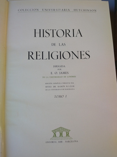 Imagen 1 de 2 de Historia De Las Religiones Col Universitaria Hutchinson