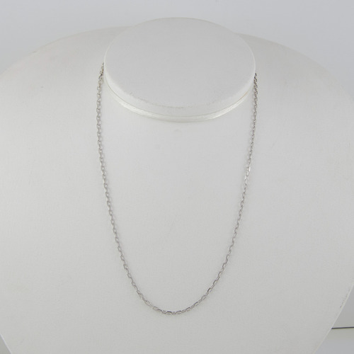 Colar Ouro Branco 18k 750 Corrente Cadeado 1.9 50 Cm Maciço
