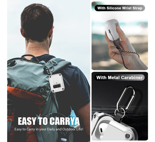 Funda Para AirPods Pro De 2ª Generación 2022 Con Clip De Bloqueo Seguro, Tpu + Pc De Silicona Airpod Pro 2 Para Hombres Y Mujeres, Funda Protectora A Prueba De Golpes Para AirPods Pro De 2ª Generación