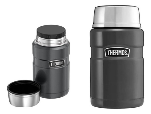 Thermo Comida Ac Inox 710 Ml Modelo King  Color Gun Metal