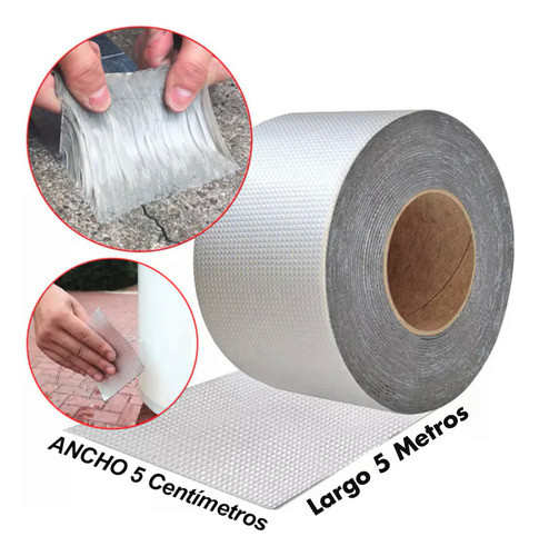 Cinta Impermeable De Goma De Butilo De Alto Polímero 5mx5cm