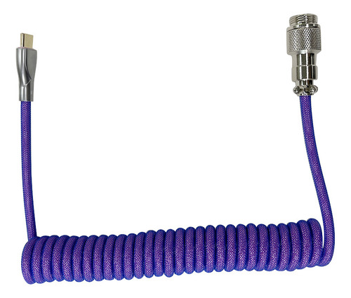 Cable Usb-c En Espiral 2 En 1 Para Teclado Mecánico