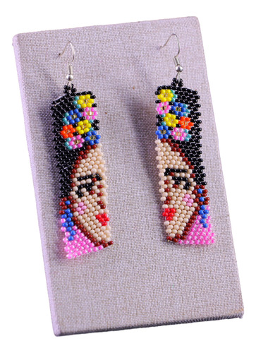 Aretes Mujer Frida Kahlo Hecho A Mano Colgantes Artesanales