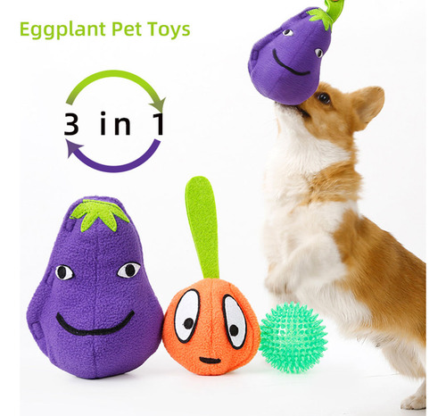 Juguete Para Oler Perros 3 En 1 Con Diseño De Berenjenas, Ju