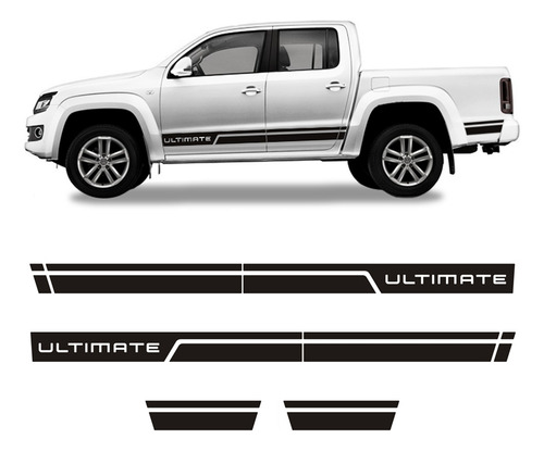 Kit Adesivo Faixa Lateral Volkswagen Amarok Ultimate 2016