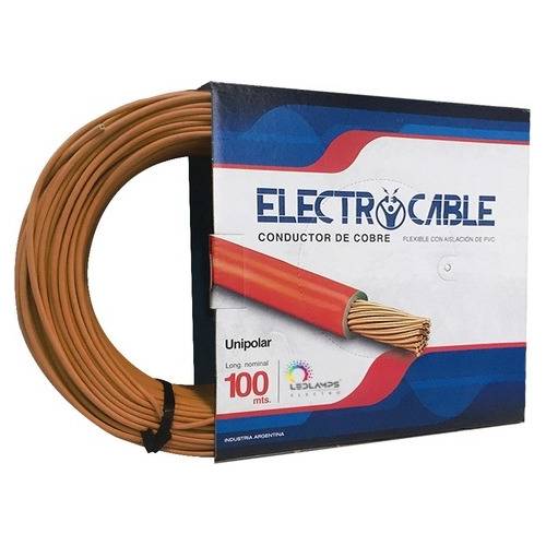 Cable Unipolar 6mm Rollo 100 Mts Electrocable Colores