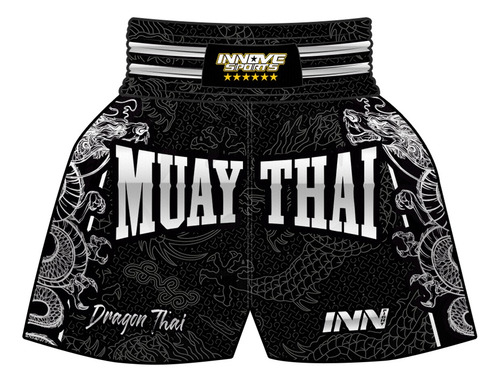 Short Muay Thai Bermuda Calção Tailandês Dragon Thai Innove