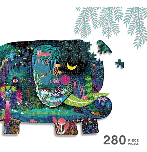 Rompecabezas Puzzle 280 Piezas Forma Sueño Elefantes Mideer
