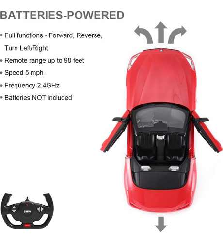 Coche Rc Rastar Bmw Z4 Roadster 1/14 Rojo Control Remoto