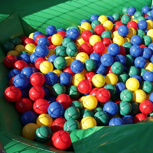 Tobogã Inflável Com Piscina De Bolinhas E Motor Papibrink