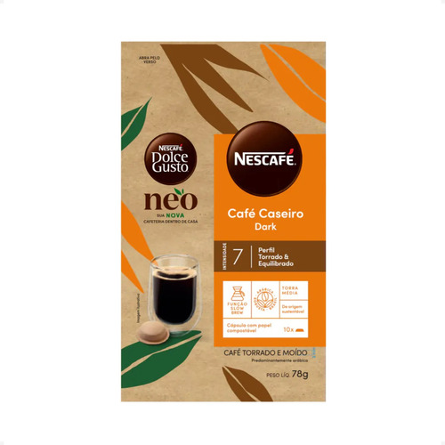 Capsulas Dolce Gusto Cafeteira Neo Caseiro Dark Espresso