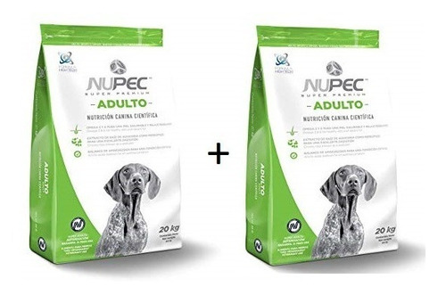 Imagen 1 de 1 de Nupec Adulto Dos Bultos De 20kg, Oferta, Amplia Caducidad