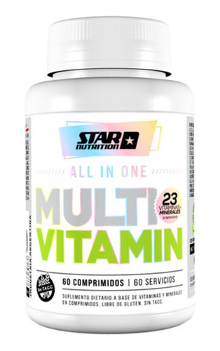 Star Nutrition Multivitamin All In One X60 Caps. Sin Sabor