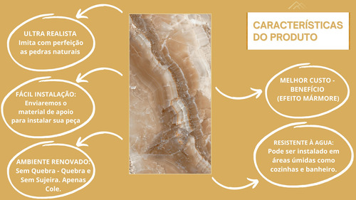 Placa Flexível Mármore Delicate 2,40 Cm X 1,20 Cm = 2,88m2 Marmore Delicate Mármore Delicate