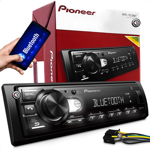 Rádio Pionner Mp3 Player Automotivo Mvh-s235 Bt Mvh Bt Usb