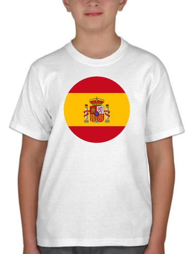 Remera Blanca Niño Sublimada España Todos Los Modelos