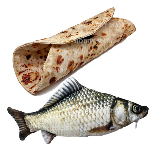 Lapicera Pez Bolsa+tortilla Harina Estuche Lapicero 2 Piezas