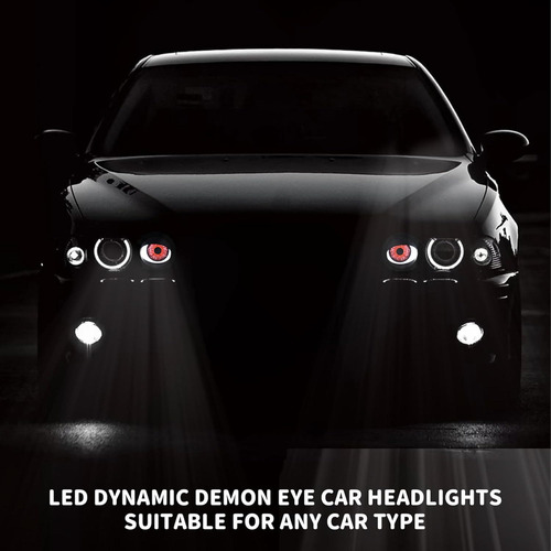 Para Faro Led Dinámico Modificado Para Coche Devil Eye