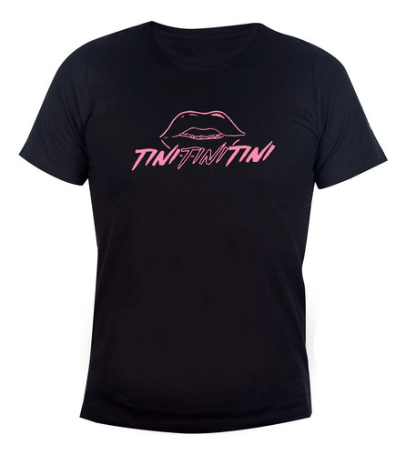 Remera Algodón Niños Tini Boca Besos Labios Tini