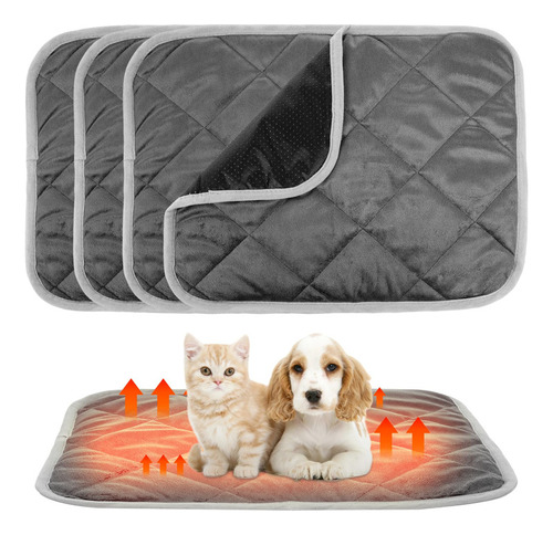 Petstible 4 Almohadillas Calefactoras Para Gatos, Alfombrill