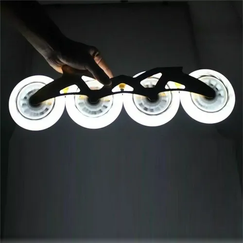 Ruedas Led Blancas X4  Rollers Pu 76mm/82a Chilli Boards